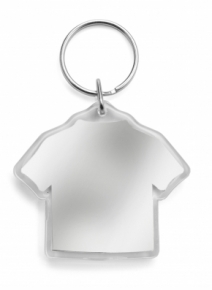 Brelok do kluczy `T-shirt` z miejscem na karteczkę z logo