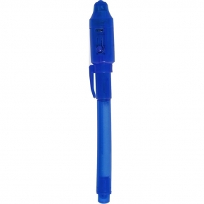 Długopis z niewidzialnym tuszem, lampka UV