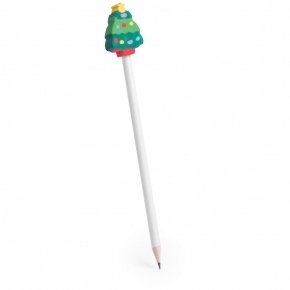 Ołówek z gumką, świąteczny wzór