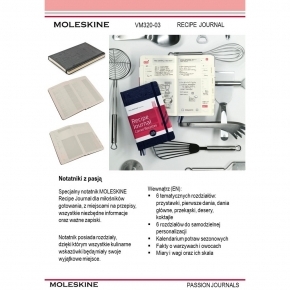 Recipe Journal - specjalny notatnik Moleskine Passion Journal