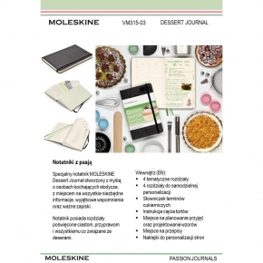 Dessert Journal - specjlany notatnik Moleskine Passion Journal