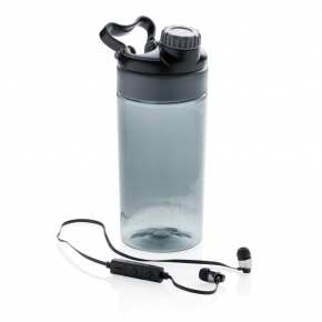 Szczelna butelka sportowa 500 ml, bezprzewodowe słuchawki