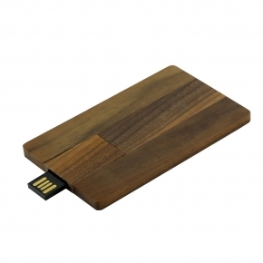 Drewniana pamięć USB `karta kredytowa`