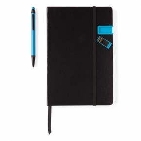Luksusowy notatnik A5, pamięć USB, długopis