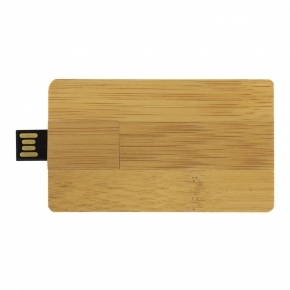 Drewniana pamięć USB `karta kredytowa`