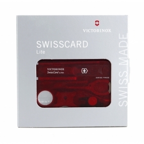 SwissCard Lite czerwony transparentny