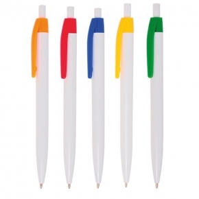 Długopis plastikowy z kolorowym klipsem