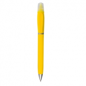 Długopis plastikowy z zakreślaczem 2w1