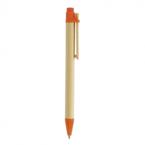Długopis tekturowy z drewnianym klipsem