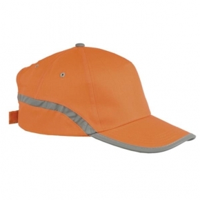 Adult cotton cap with reflector band
