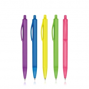 Plastikowy długopis neonowy