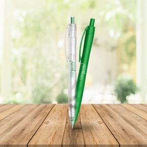 Przezroczysty długopis z recyklingowanego PET