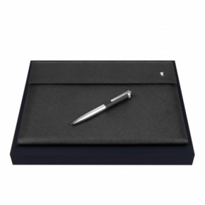 Zestaw folder A4 FDF187A CHRONOBIKE + długopis FSR1544A PRESTIGE CHROME BLACK